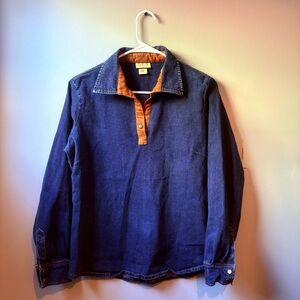 Y2K coastal cowgirl minimalist Denim pull over